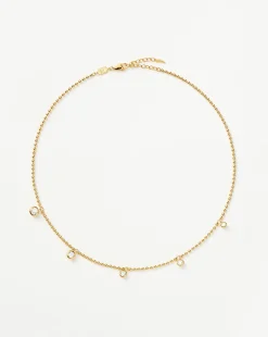 Stone Charm Drop Choker