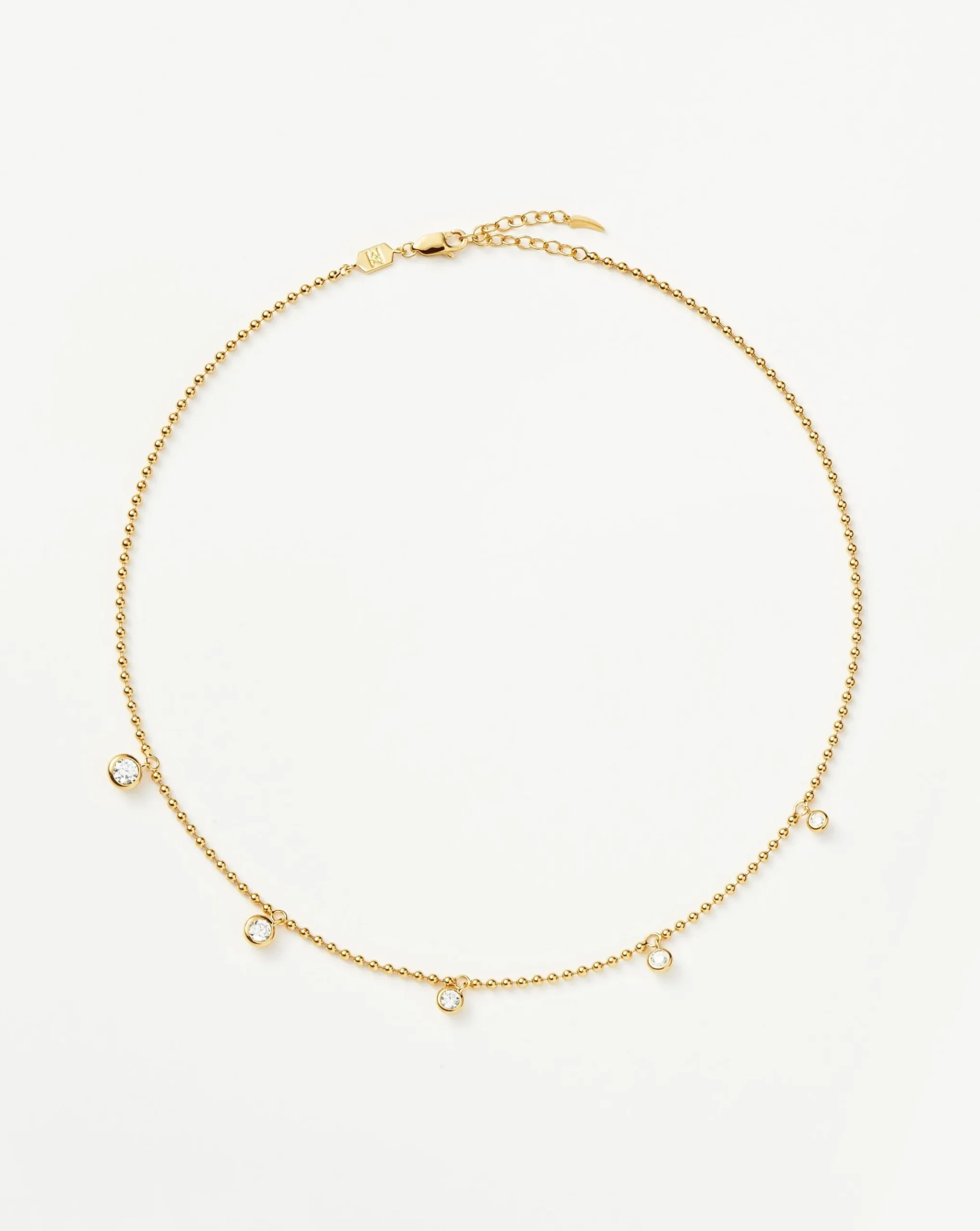 Stone Charm Drop Choker
