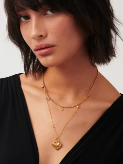 Stone Charm Drop Choker
