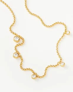 Stone Charm Drop Choker