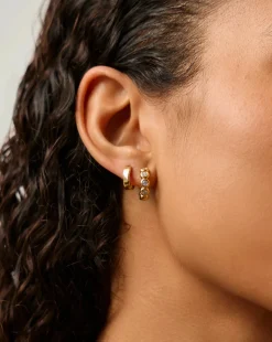 Tennis & Chubby Hoop Earring Set