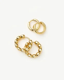 Tennis & Chubby Hoop Earring Set