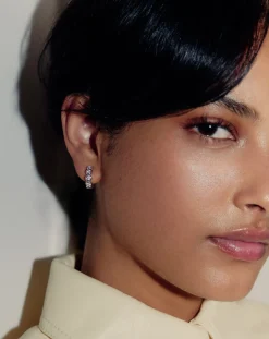 Tennis Small Hoop Earrings