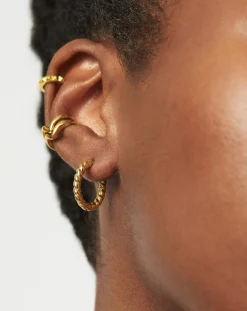 Twisted Helical Small Hoop Earrings