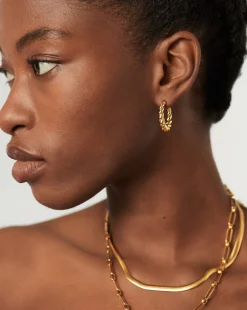 Twisted Tidal Medium Hoop Earrings
