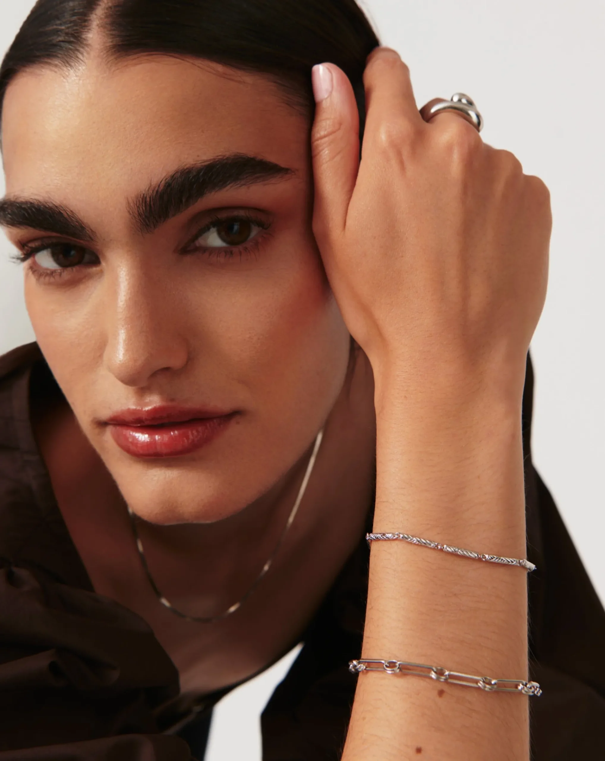 Wavy Ridge Chain Bracelet