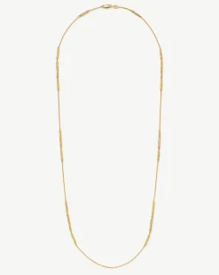 Wavy Ridge Extra Long Chain Necklace