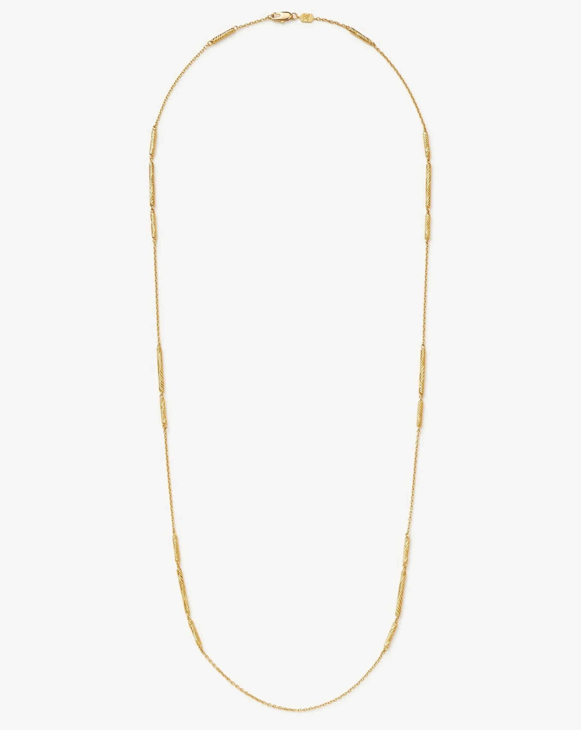 Wavy Ridge Extra Long Chain Necklace