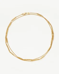 Wavy Ridge Extra Long Chain Necklace