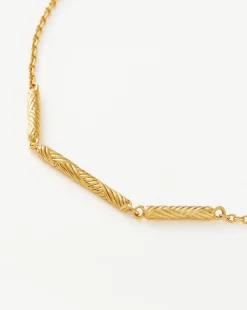 Wavy Ridge Extra Long Chain Necklace