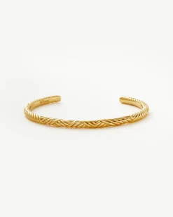 Wavy Ridge Gemelli Cuff Bracelet