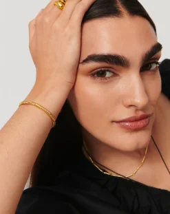 Wavy Ridge Gemelli Cuff Bracelet