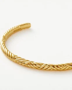 Wavy Ridge Gemelli Cuff Bracelet