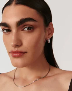 Wavy Ridge Small Hoop Earrings