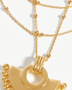 Zenyu Fan Chain Necklace Set