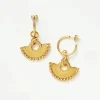 Zenyu Fan Chandelier Hoop Earrings