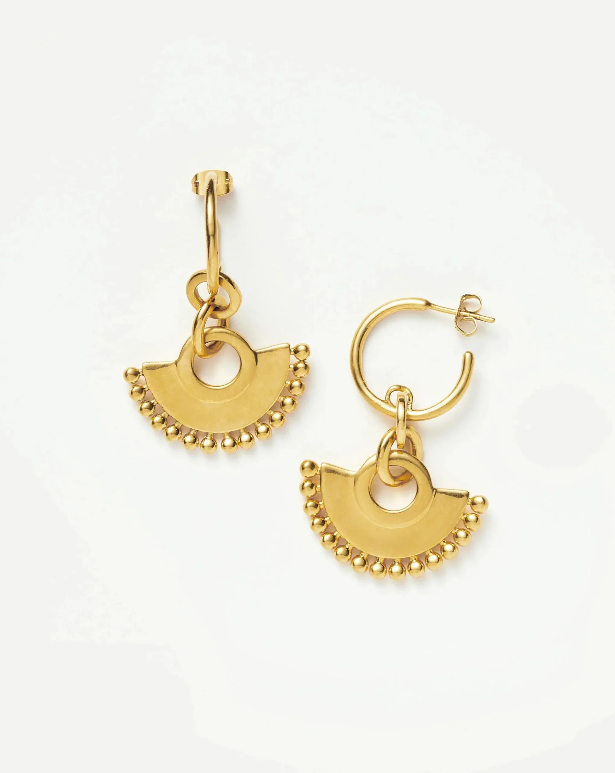 Zenyu Fan Chandelier Hoop Earrings