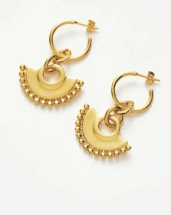 Zenyu Fan Chandelier Hoop Earrings
