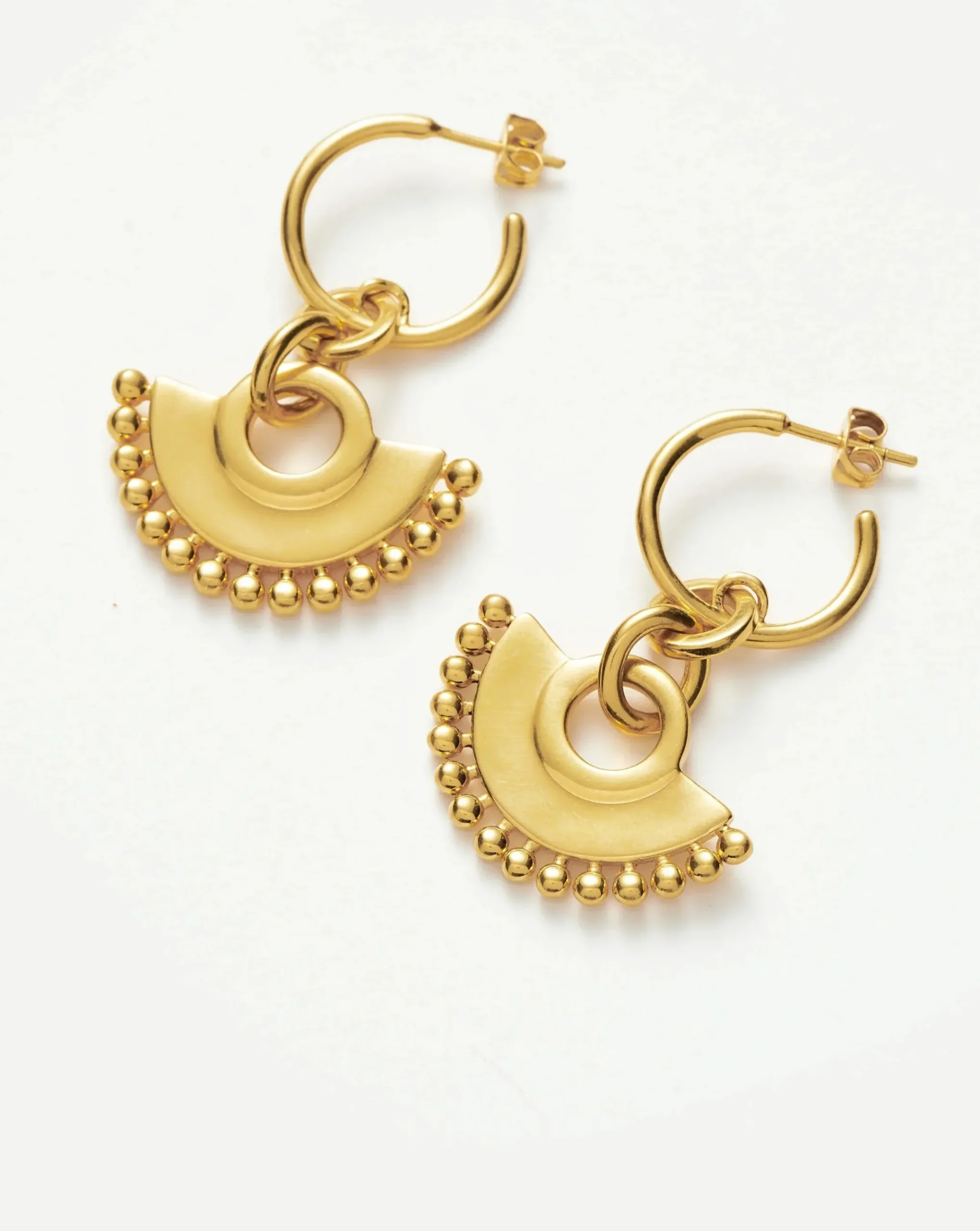Zenyu Fan Chandelier Hoop Earrings